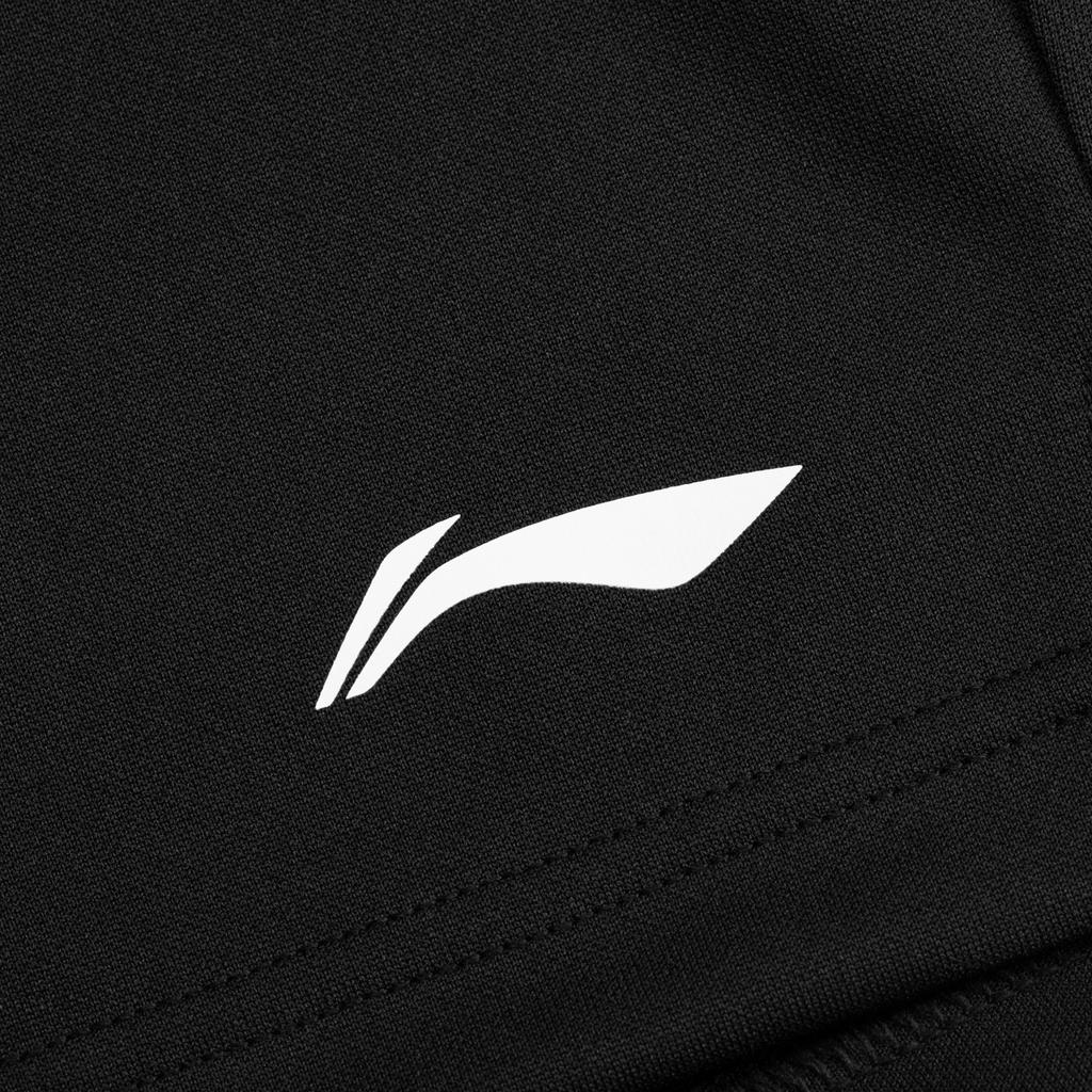 Li-Ning Badminton Series Solid Mid-Waist Straight Casual Shorts Men Bottoms Black AAPR379-6