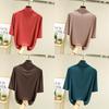 Modal Half High Neck T Shirt For Women With Soft Knit Fabric And Casual Style