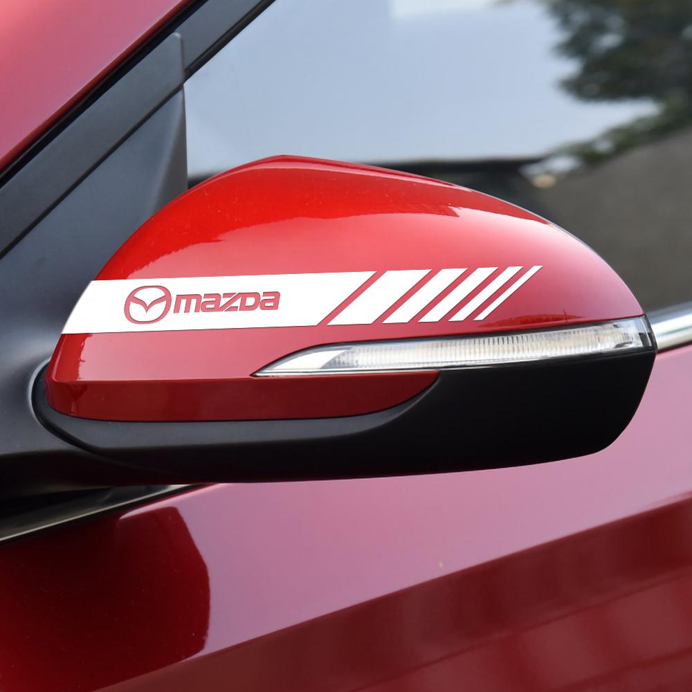 Car Styling Logo Side Rearview Mirror Body Decoration Sticker Decal For Mazda 2 3 5 6 Axela Atenza Speed 6 BL BK GH GJ GL MX-3