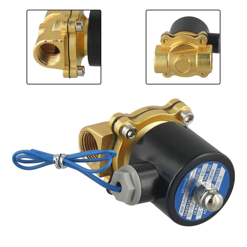 12V 24V 220V Solenoid Valve Electric Solenoid Valve Brass Material Corrosion-resistant Easily Replaceable IP65 Rating