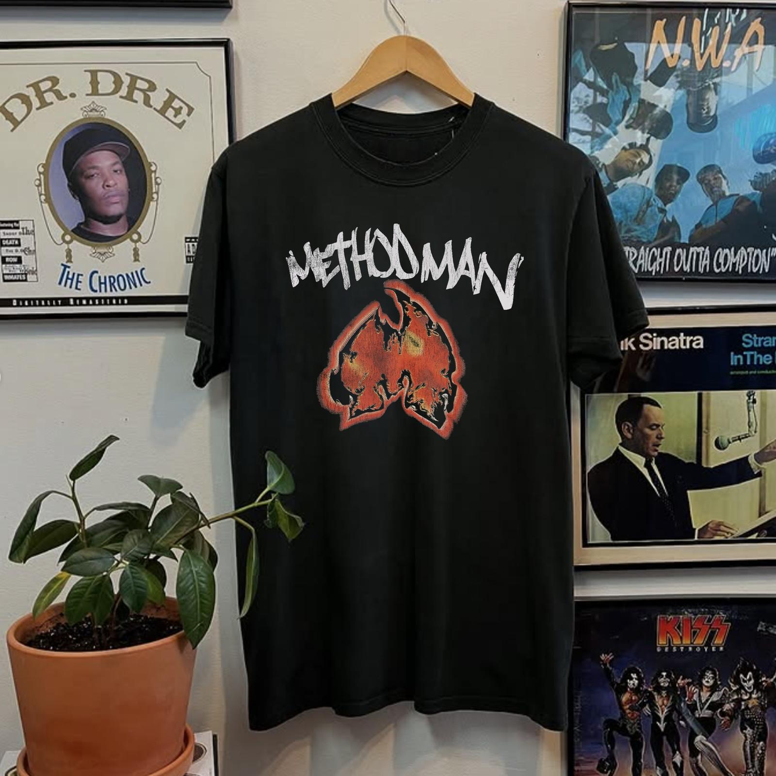 90s Method Man Wu Tang Rap Rare T-Shirt Black S XL