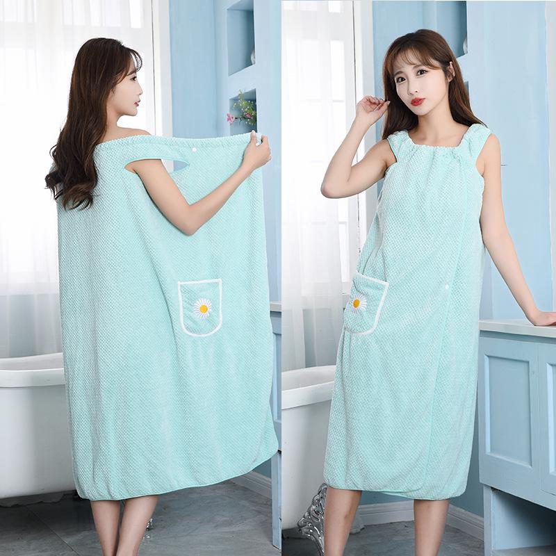 Plus Size Wearable Bath Skirt - Over-Knee Towel for Adults