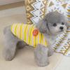 Pet cat small dog puppy teddy dog clothes striped vest spring and summer thin