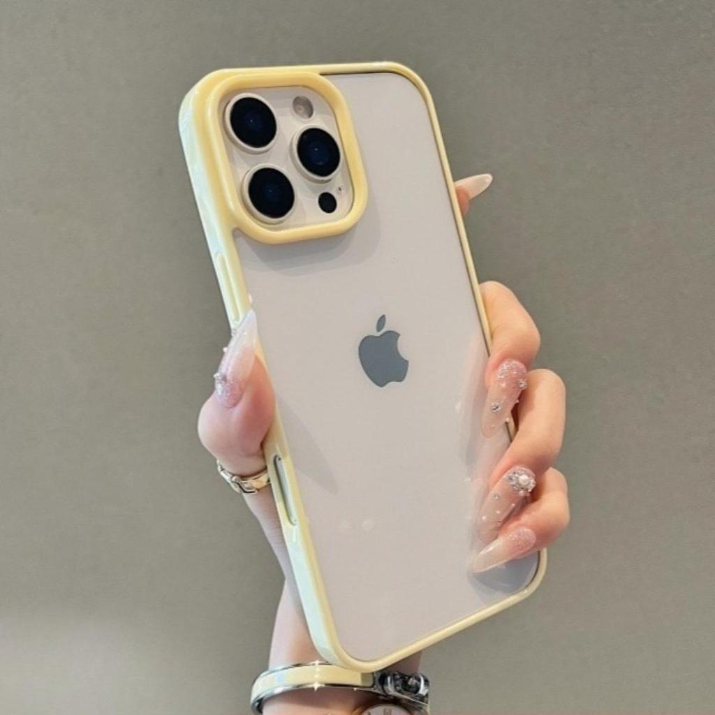 Candy Shockproof Silicone Bumper Phone Case For iPhone 16 Plus 15 14 Promax 11 12 13 Pro Max Transparent Protection Cover