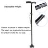 Foldable LED Safety Walking Stick Height Adjustable Magic Cane for Old Man