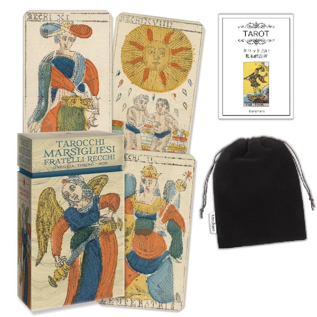 Kancharo Tarotové karty 78 kusů Tarotové věštění Marsigliesi Fratelli Recchi Anima Japonská tarotová karta Základní instrukce Včetně pouzdra [Tarocchi]