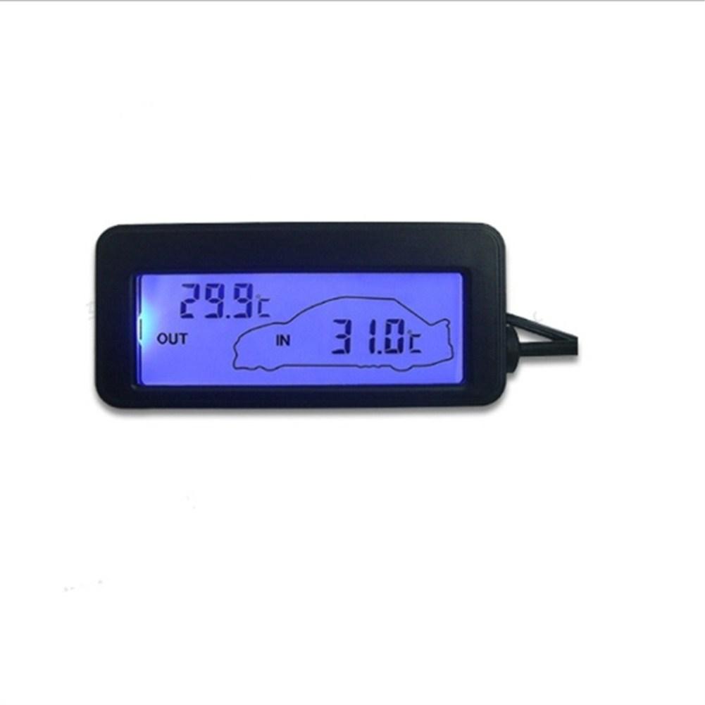 12V Mini LCD Display Digital Thermometer Car Inter/Exter Thermometer Embedded Electronic Digital Thermometer