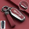 Car Zinc Alloy Leather Key Case Cover for BYD Song Plus Atto Han EV Tang DM Qin Seal Dolphin Key Bag Pouch Wallet Organizer