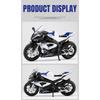 1/12 BMW HP4 Alloy Die Cast Racing Motorcycle Model Vehicle Collection Sound and Light Off Road Autocycle Toys Car