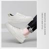 Men's Handmade Retro White Low-Top Board Shoes - Versatile Cowhide Casual Flats for Spring