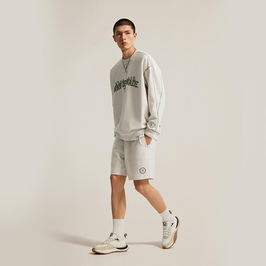 Li Ning x YNG DNA Sweatshirt Men's Heather Gray Tile Gray AWDUH29-2