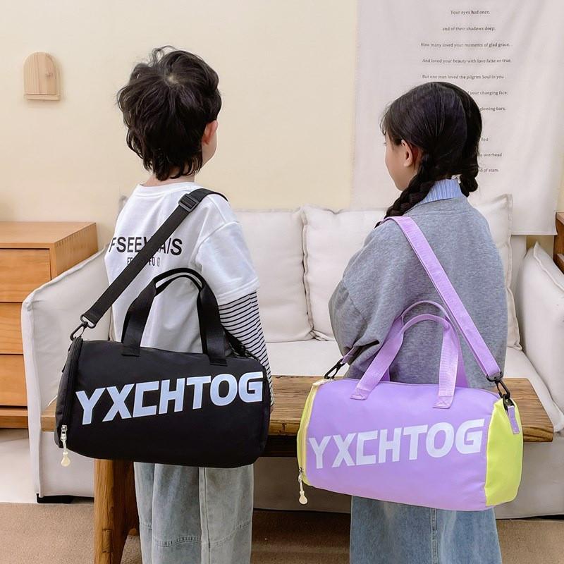 Simple Contrasting Letter Color Large Capacity Children Handbag Shoulder
