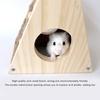 Trapezoidal Wood Hamster Cage Shelter Climbing Toy Small Pet Exercise Ladder Durability Hamster Cage Accessory