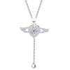 Cupid's Heart Necklace for Women's Niche Love Collarbone Sweater Chain New Style Inlaid Luxury High-end