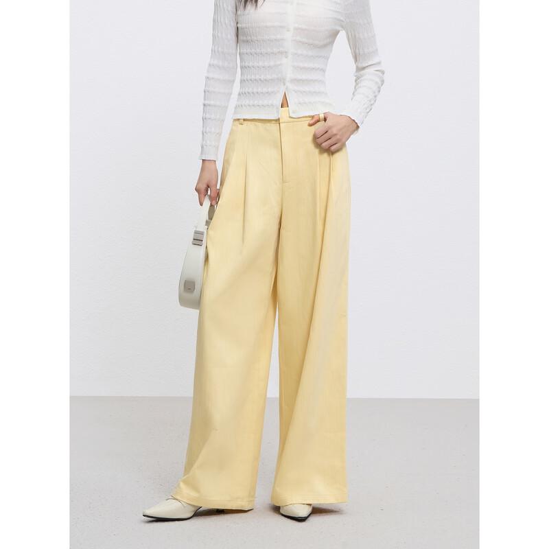 

PEACEBIRD Women s High-Waist Textured Wide-Leg Pants XL