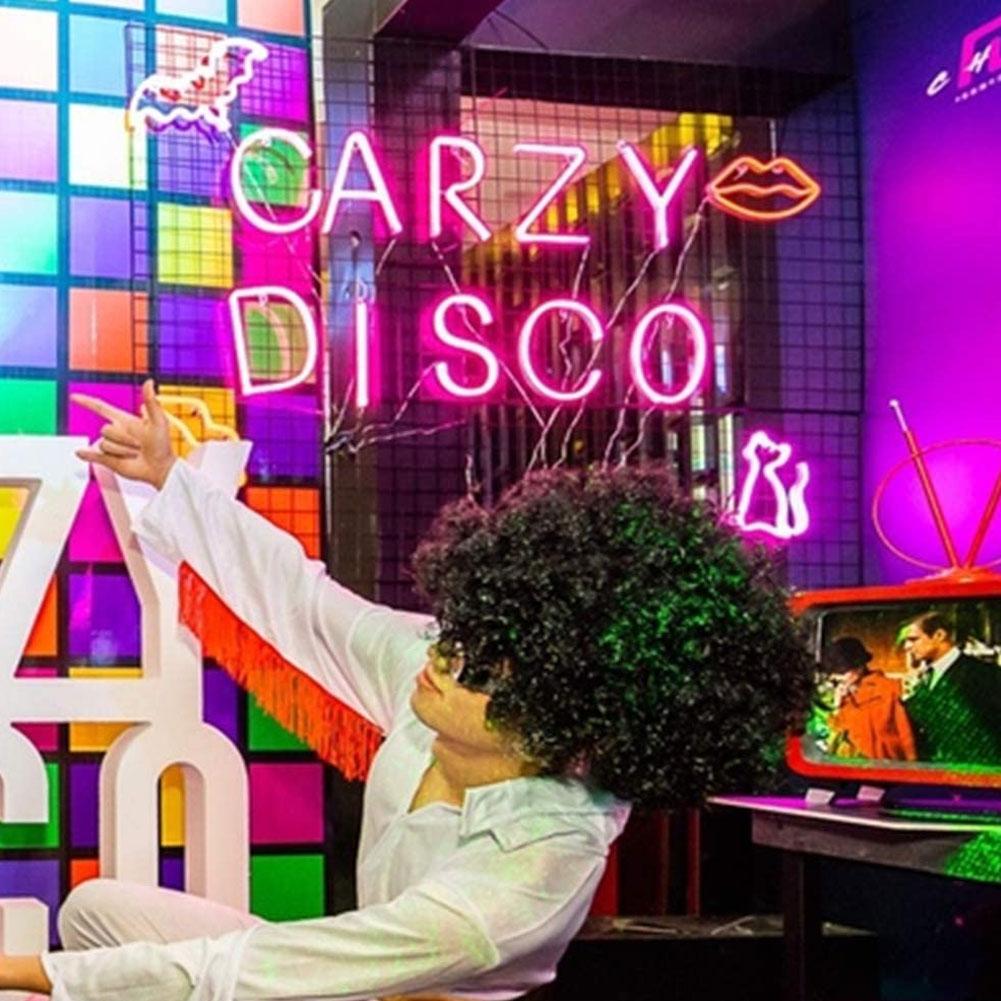 Innovative LED-Dekolampe in D-Form mit englischem Buchstaben für Hochzeitsfeierdekoration, Geschenk(Rosa )