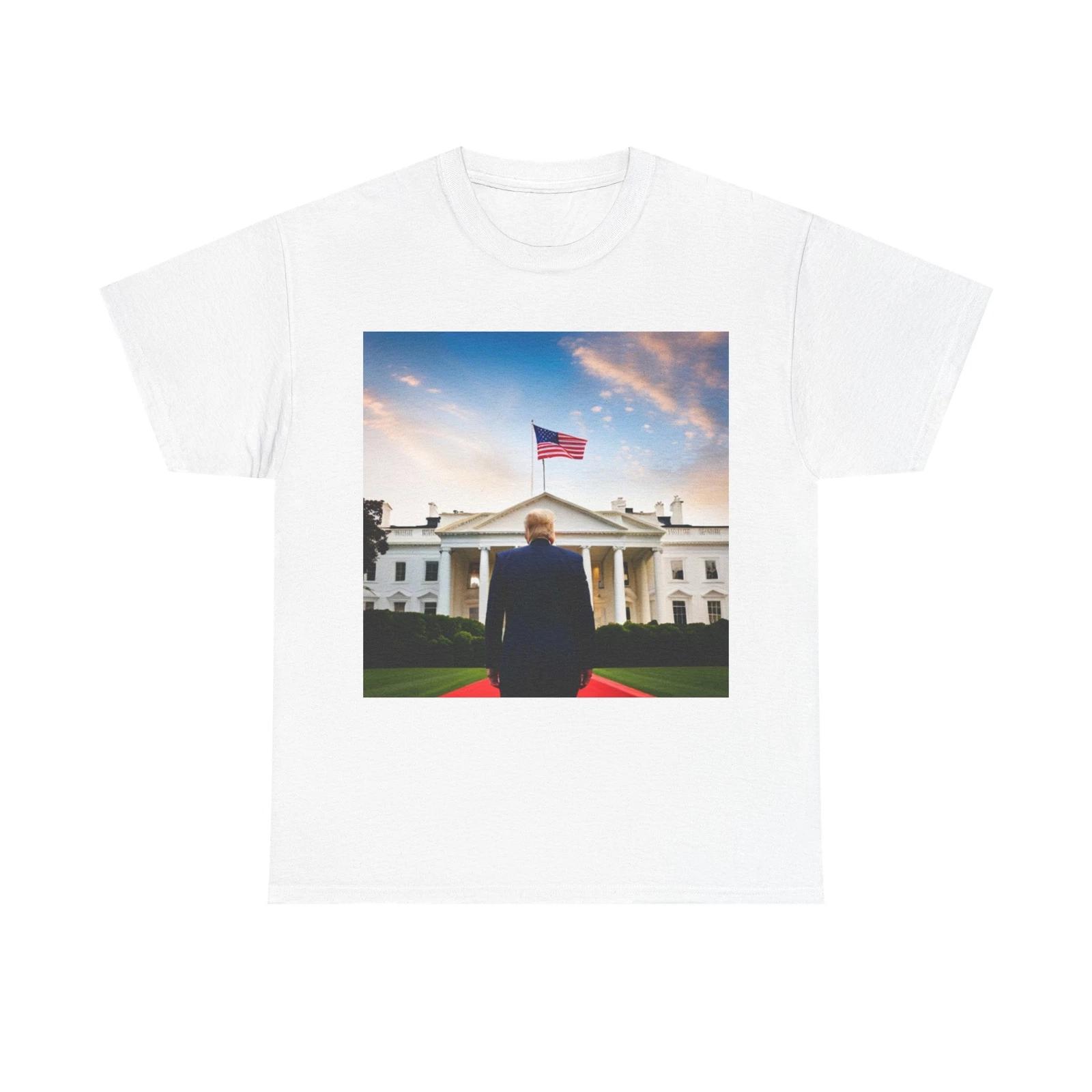 Men s and Women s T-shirts Trump Walking Into White House XXL