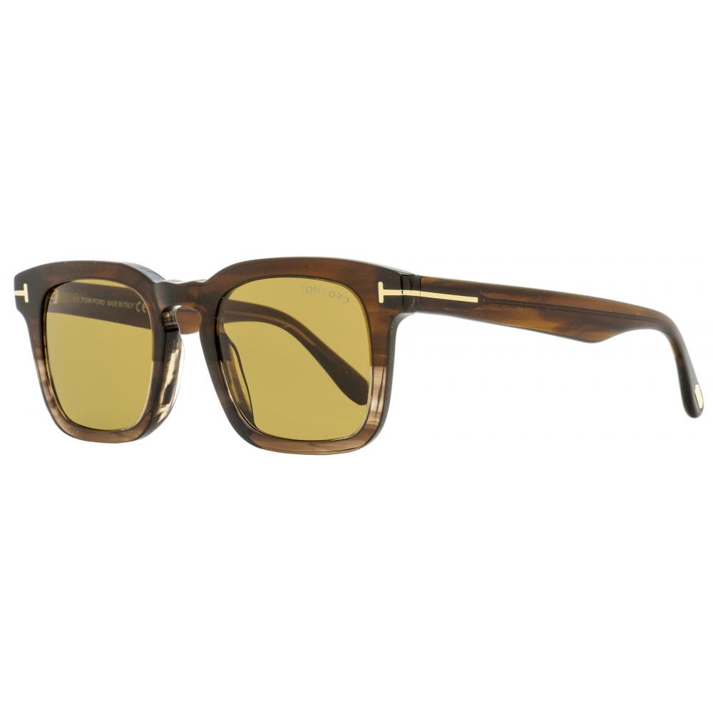 

Мужские солнцезащитные очки Tom Ford Dax TF751 55E Коричневые меланжевые 50 мм