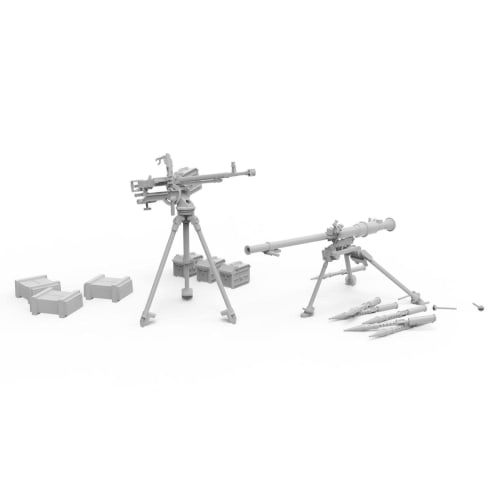 AK Interactive 1/35 Scale Soviet Infantry Support Weapon DShKM & SPG-9 Set Plastic Model Kit AK35005