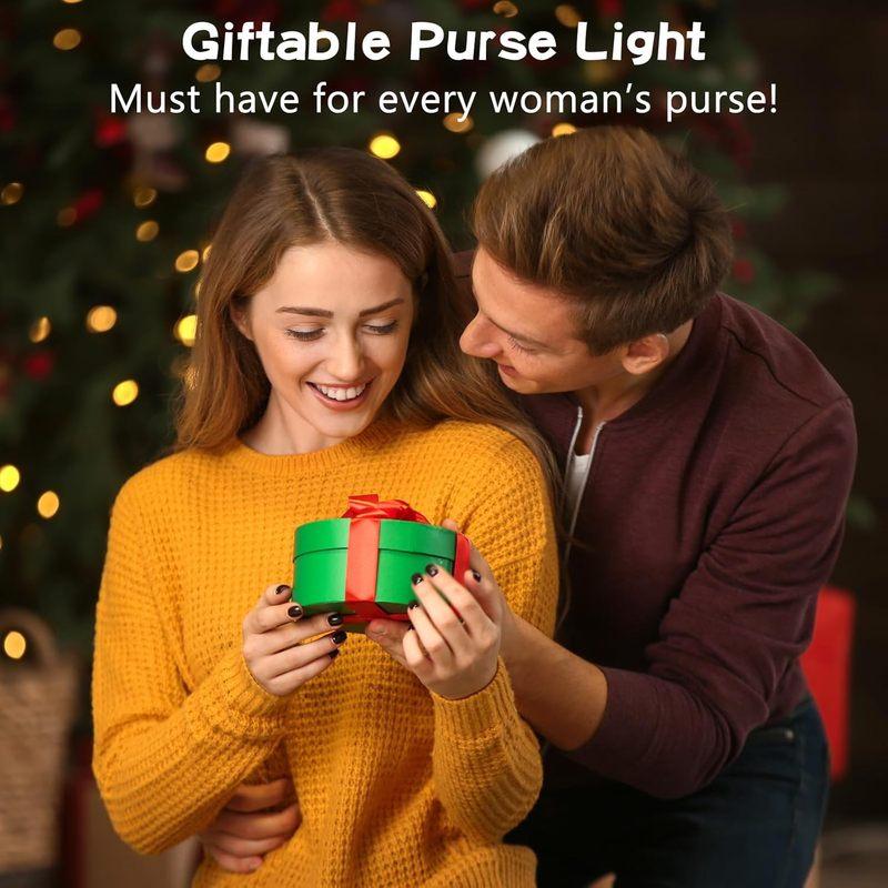 Smart Touch Heart Pattern Glow Light Portable Handbag Light LED Automatic Creative Gift Purse Accessories