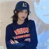 Spring And Autumn Seasons Hat Fashion Niche Simple Bone Embroidery Travel Versatile Big Head Circumference Shade Cap