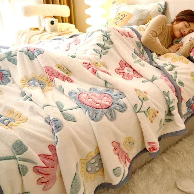 Decke Winter Verdickung Warme Flanell Bett doppelseitige Decke Einzel Schlafzimmer Einfache Bettwäsche Hohe Qualität