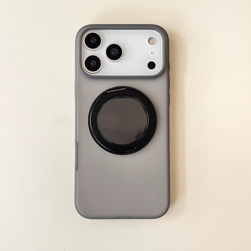 IP17 Promax Liquid Silicone Magnetic Phone Case with 360° Rotating Stand