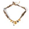 Women's Luxury Leopard Print Silk Scarf & Non-Fading Titanium Steel Bracelet