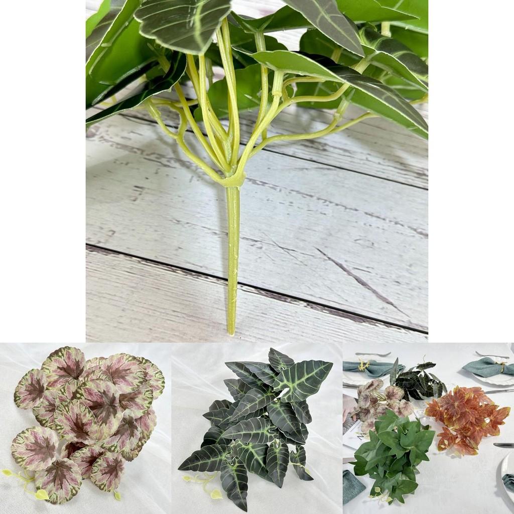 Faux Greenery Bonsai Featuring Maple And Alocasia Leaves For Hotel Event Decoration And Home Styling