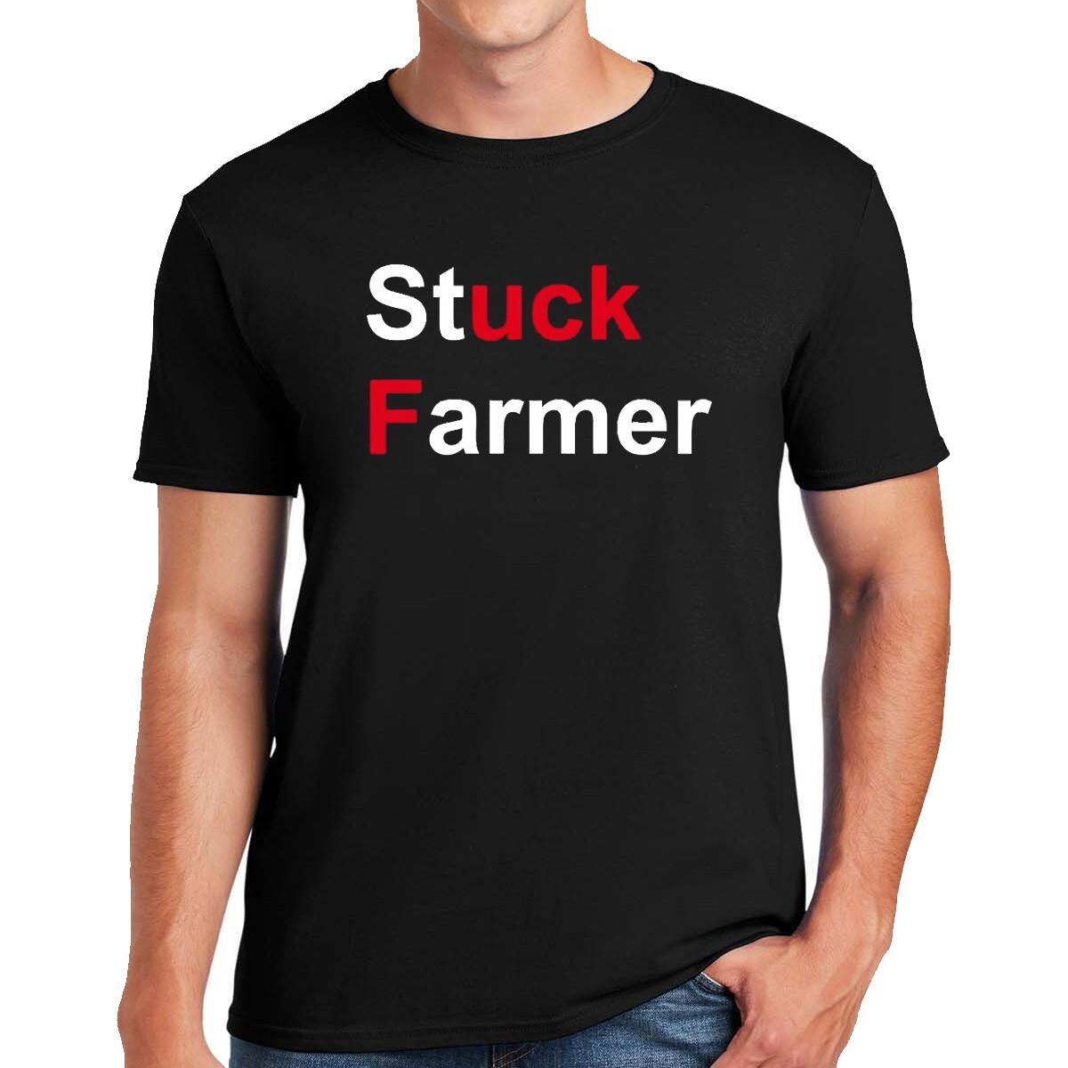 Stuck Farmer T-Shirt Starmer Political Funny Gift Present Novelty Top Tee XXL