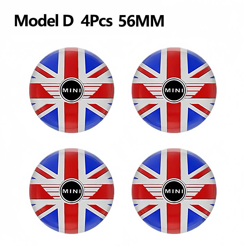 4Pcs Car Wheel Hub Center Metal Decals Sticker Accessories For Mini Cooper JCW Works F54 F55 F56 F57 F60 R50 R52 R53 R55 R56 R57 vhdsg88
