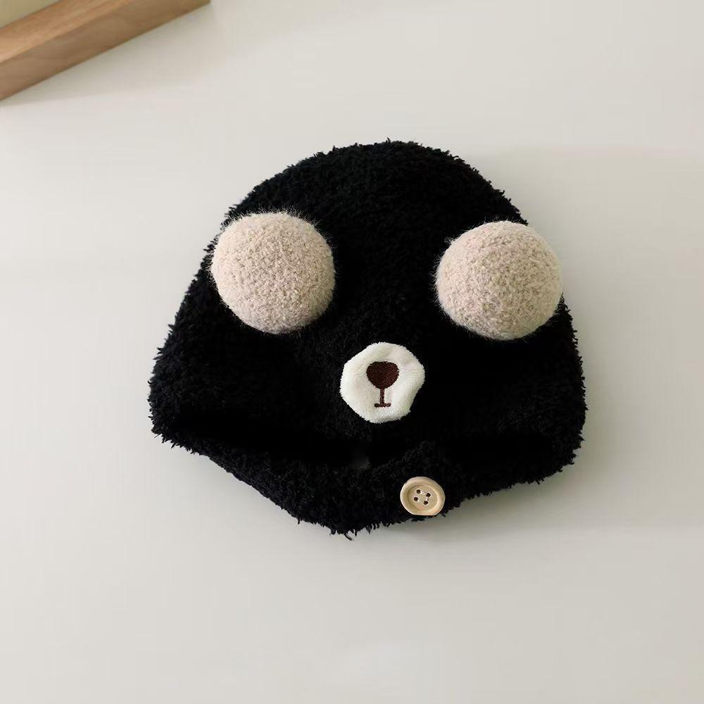 Cute Bear Warmer Plush Pullover Hat New Bonnet Caps  Outdoor