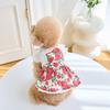 Breathable Rose Flower Dog Dress Soft Dog Vest Pet Supplies Pet Summer Clothes  Kittens