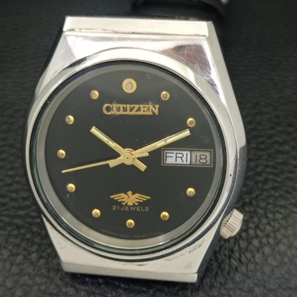 VINTAGE CITIZEN AUTOMATIC 8200 JAPAN MENS ORIGINAL DIAL WATCH A702159-5 R208-a702159