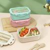 1pc Wheat Straw Lunch Box Healthy BPA Free Bento Boxes Microwave Dinnerware Food Storage Container Lunch Box for Kids