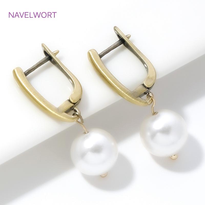 Fasteners For Earring Antique Bronze Shvenzy Earwires Brass Earring Hooks Earring Fixtures For DIY Earrings Making Accessories