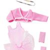 Atmungsaktives Ballett-Trainingsoutfit für 18-Zoll-Mädchenpuppen Elastisches Tutu-Kleid Einfach anzuziehen Kinder Rollenspiel-Spielzeugzubehör