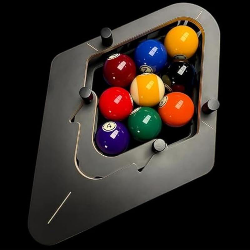 Precision-Engineered Professional Billiard Rack System That Eliminates Gaps,Heavy Duty Solid Wood Billiard 8-Ball/9-Ball