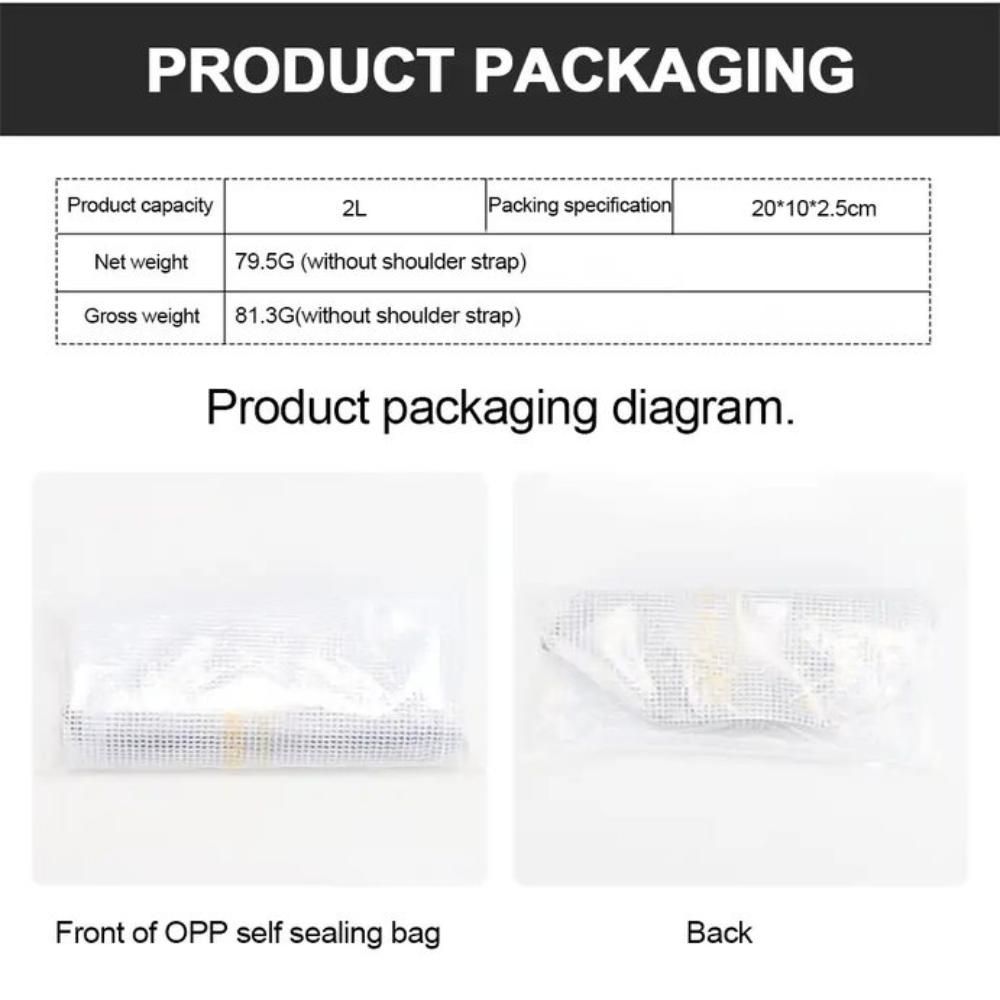 Outdoor 2L PVC Mesh Bag Drifting Waterproof Cross Body Bag  The Songkran Festival