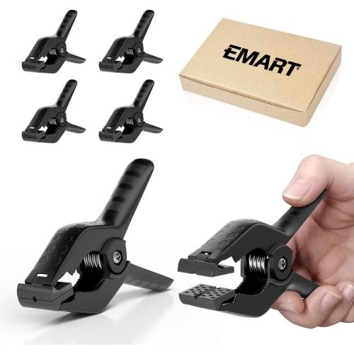 

EMART Spring Clamps, Strong Clips, 6-Piece Set, for Backdrops, Clamping, Maximum Clamp Width: Approx. 2 (5cm), Non-Slip, for DIY Fixing, Photography