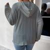 Women Fall Hoodies Long Sleeve Oversized Sweatshirts Casual Pullover Shirts with Pocket Knit Hooded Sweater Tops