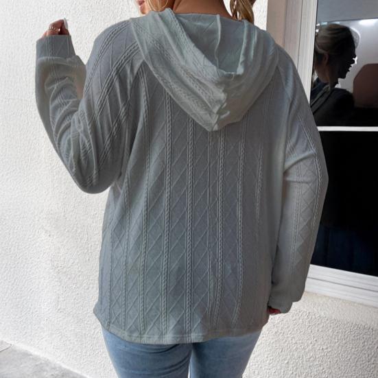 Women Fall Hoodies Long Sleeve Oversized Sweatshirts Casual Pullover Shirts with Pocket Knit Hooded Sweater Tops