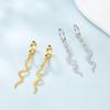 Manicotti per Orecchie a Serpente in Argento Sterling S925 - Orecchini di Moda Trendy di Lusso Leggero di Alta Gamma