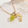 European Style Grape Blueberry Necklace Trendy Imitation Pearl Necklace Shell Pendant Choker  Party