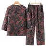 Stylish Grandma Summer Mid-Sleeve Homewear Set for Middle-Aged Women