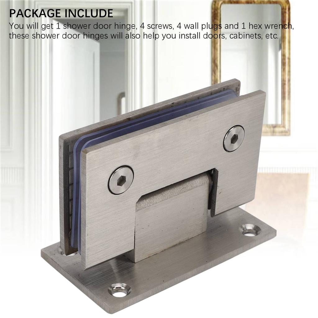 Glasduschtürscharniere 90 Grad Schwerlast Edelstahl Schrank Wand zu Glas Beschläge Ersatzteil