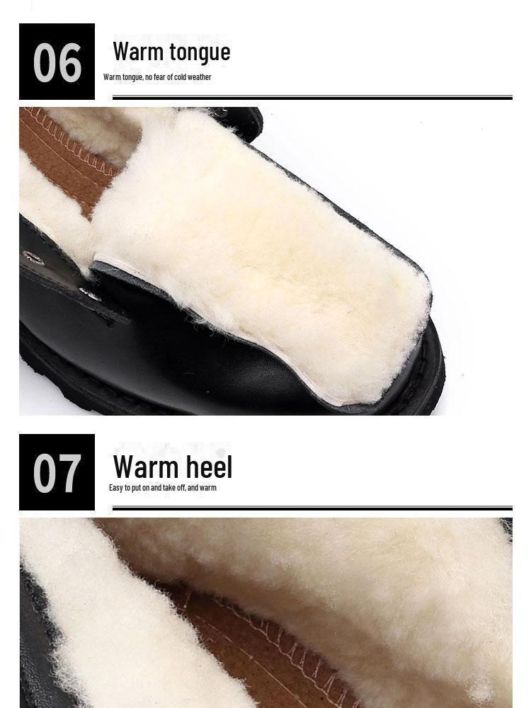 Pánské zimní vlněné kožené bojové boty s ocelovou špičkou a podrážkou – Hřejivé boty Martin s podšívkou ze sametu s vojenským háčkem pro bezpečnost.