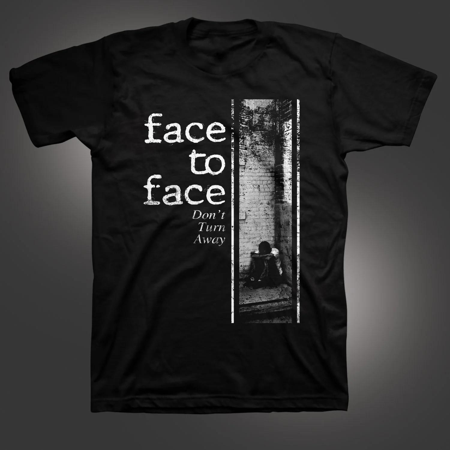 FACE TO FACE DON T TURN AWAY Cotton Black All Size T Shirt For Men AG33 S разноцветный