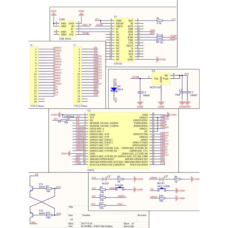 ESP32 WiFi Bluetooth Development Board