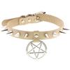 Spike Choker Necklace for Women Goth Pentagram Necklace Emo Neck Strap Cosplay Chocker Gothic Accessories
